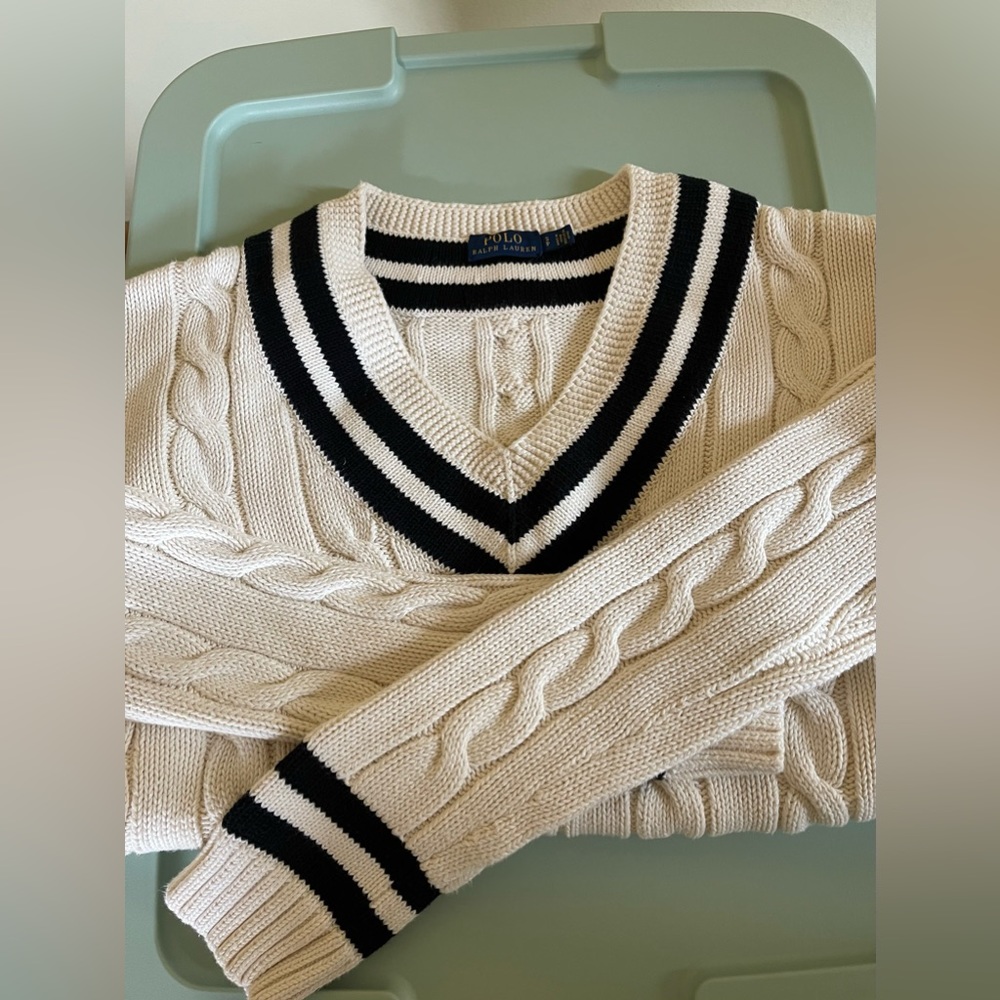 Polo Cable Knit Sweater NWOT